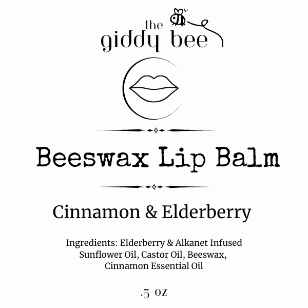 Handmade beeswax lip balm in a reusable tin, crafted with natural ingredients including herb-infused oil, castor oil, and pure beeswax for deep hydration and nourishment.