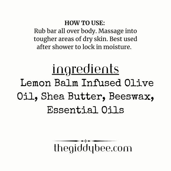 Basic Beeswax Lotion Bar