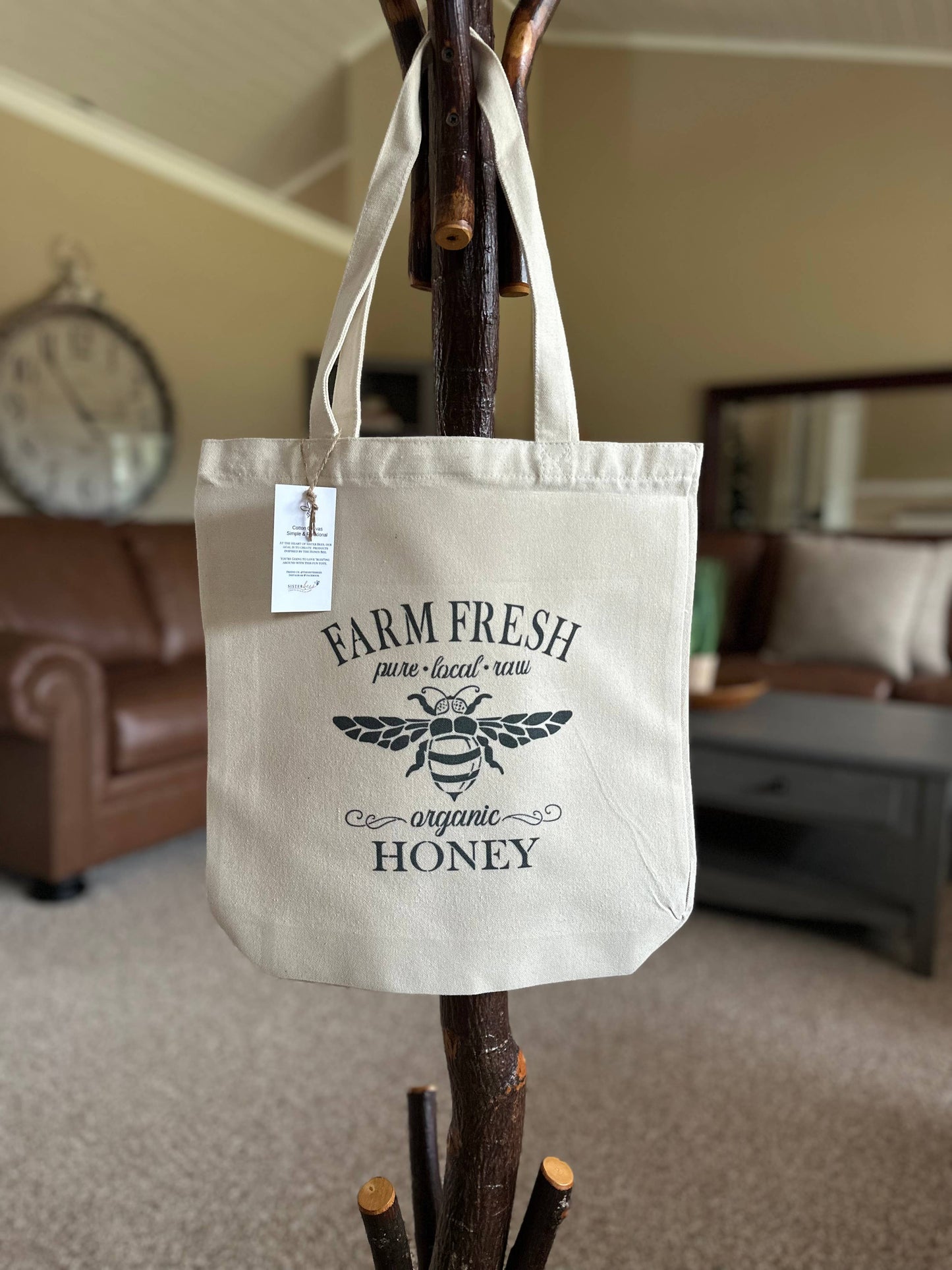 Farm Fresh Honey Canvas Tote