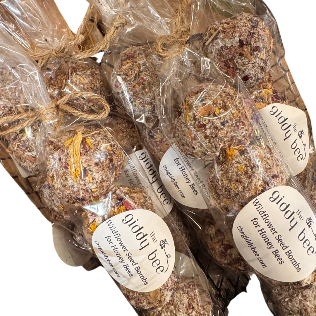 Close up image of wildflower seed bombs
