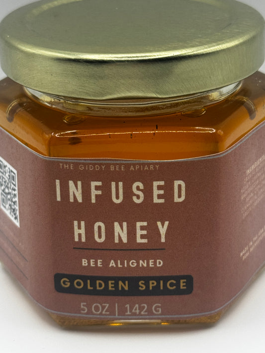Golden Spice Infused Honey | Bee Aligned | Limited Edition Small Batch Fall Infused Honey