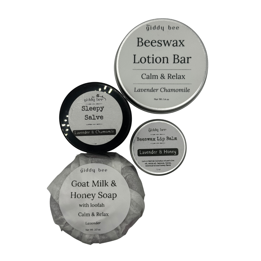 Gift set with lavender self-care