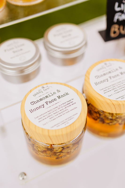Honey and chamomile face mask for a quiet skin care ritual