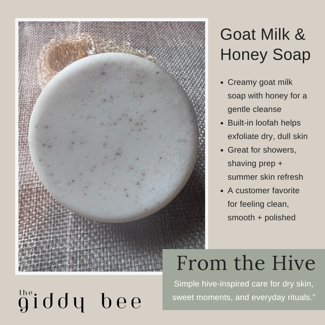 Goat Milk and Honey Soap with Loofah from The Giddy Bee
