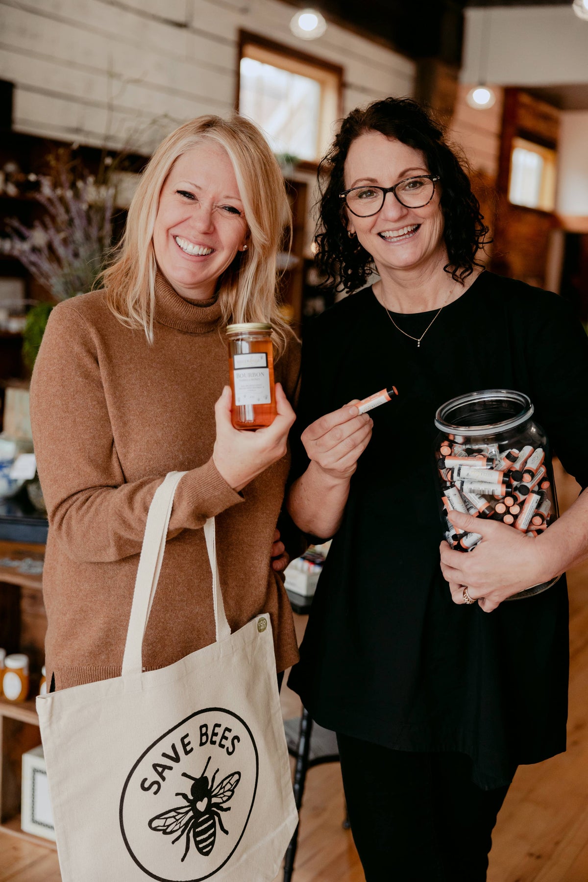 Bourbon Infused Honey 10 oz glass jar